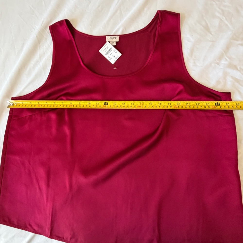 J. Crew Red sleeveless Blouse NWT Size 2XL - Picture 4 of 10
